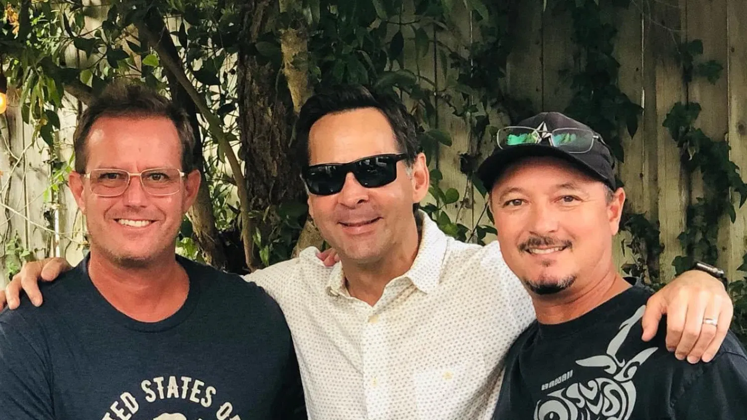 Rob, Chad, and Tim together outdoors